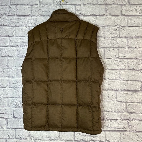 Ibex puff Men's Brown Quilted goose Vest - Picture 2 of 11